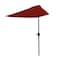 Pure Garden 9 Ft Semicircle Patio Umbrella, Red 50-145-R - alternate 5